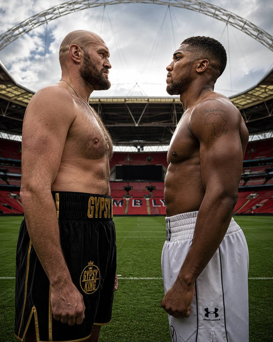Tyson Fury and Anthony Joshua pictured for their proposed all-British heavyweight showdown