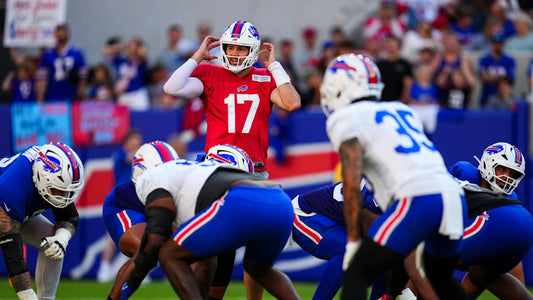 Josh Allen at Buffalo Bills practice at Highmark Stadium ahead of the Week 2 home opener against Detroit