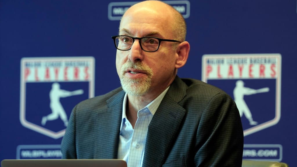 MLB Players Association leader Bruce Meyer at a 2026 press conference