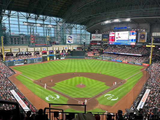 Daikin Park in Houston during an MLB game as the 2026 playoff race tightens