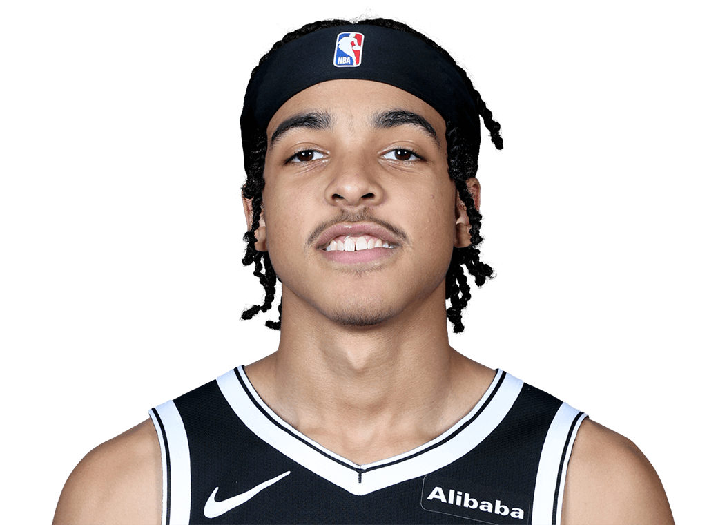 Mikel Brown Jr., Brooklyn Nets rookie guard, in his official player portrait