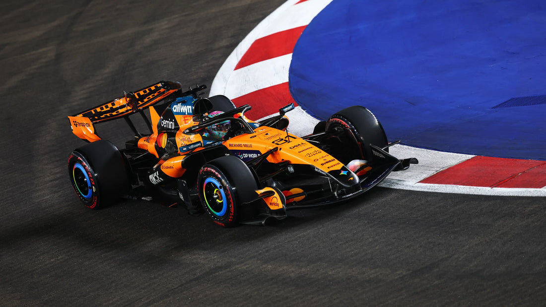Oscar Piastri driving McLaren's MCL40 at the 2026 Singapore Grand Prix