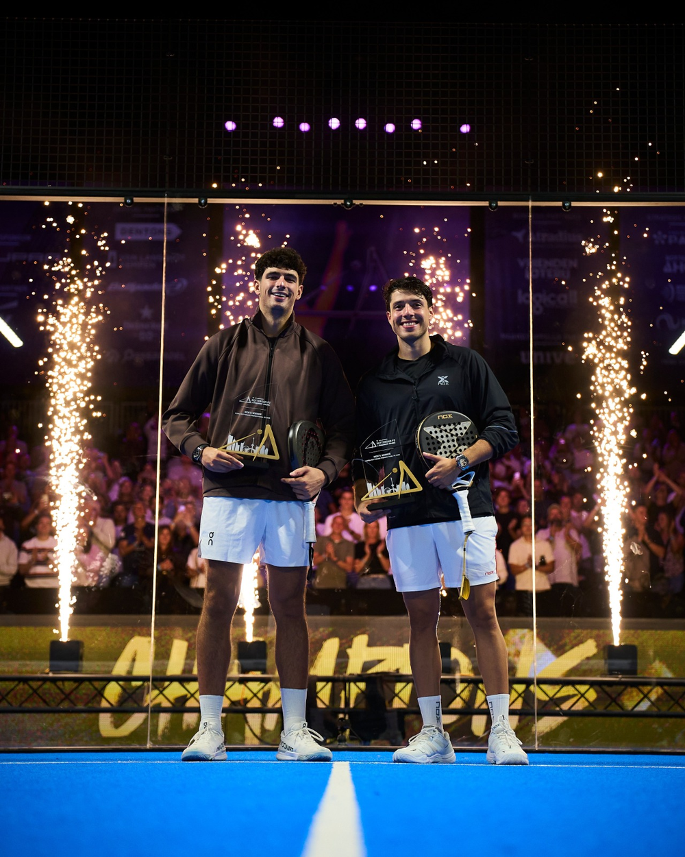 Arturo Coello and Agustín Tapia celebrate their Rotterdam 2026 padel title