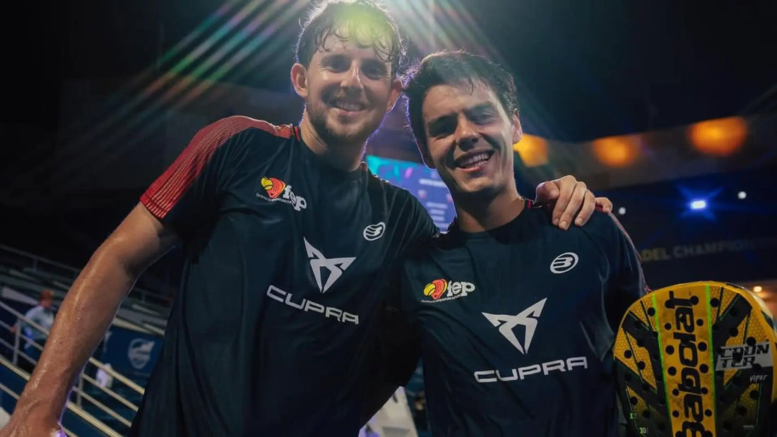 Coki Nieto and Mike Yanguas during their Premier Padel partnership