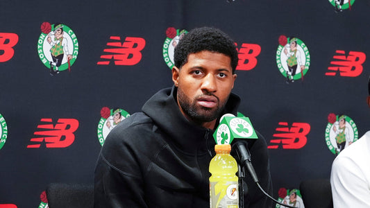 Paul George speaks after joining the Boston Celtics in September 2026