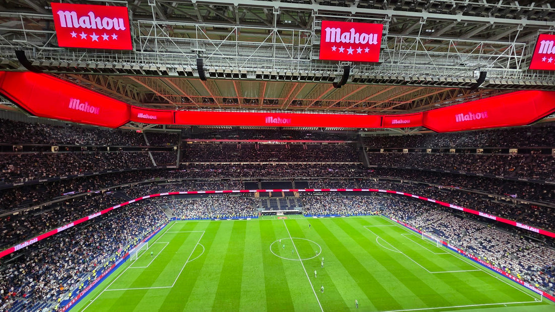 Santiago Bernabeu stadium in Madrid, photographed in 2026