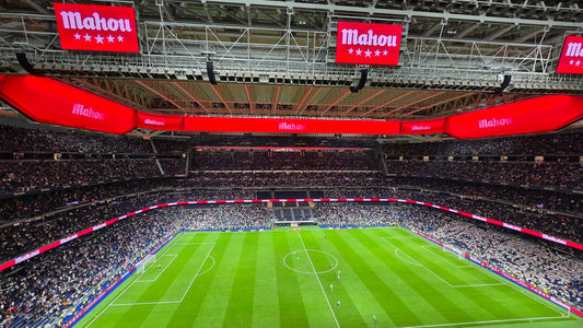 Santiago Bernabeu stadium in Madrid, photographed in 2026