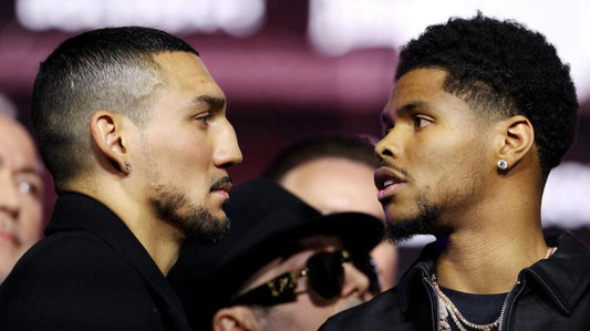Shakur Stevenson at a January 2026 boxing press conference