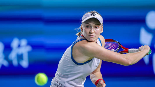 Elena Rybakina prepares a backhand during the 2026 Ningbo Open