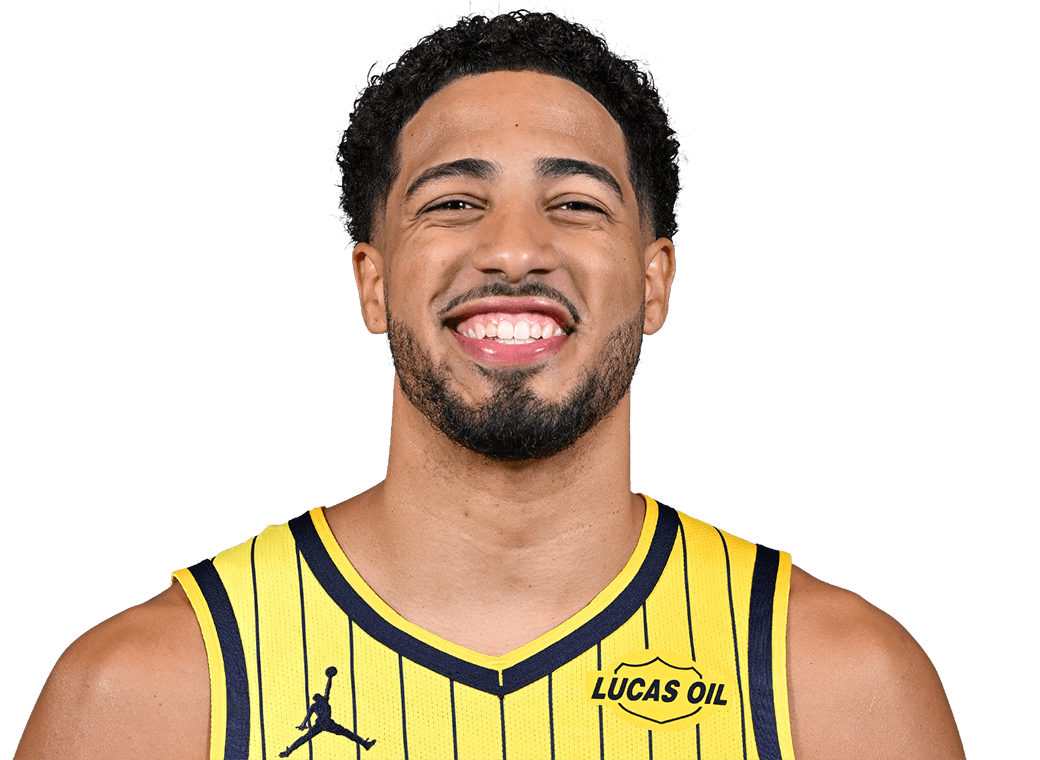 Tyrese Haliburton wearing Indiana Pacers uniform in the 2026–27 season