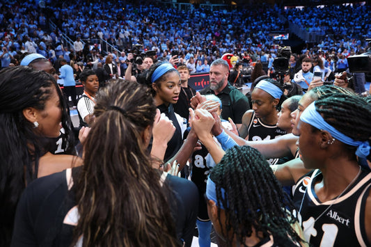 Atlanta Dream players celebrate at State Farm Arena during the 2026 WNBA Finals