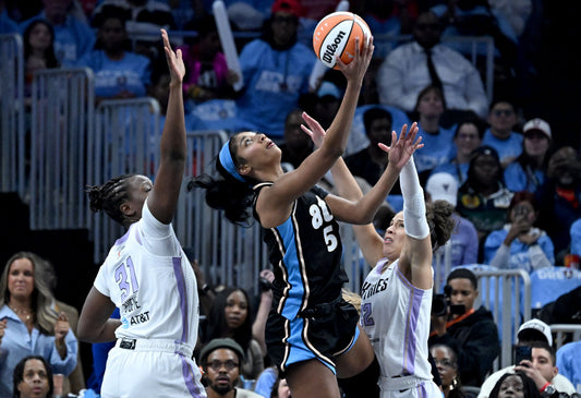 Angel Reese of the Atlanta Dream shooting against Golden State during the 2026 WNBA Finals