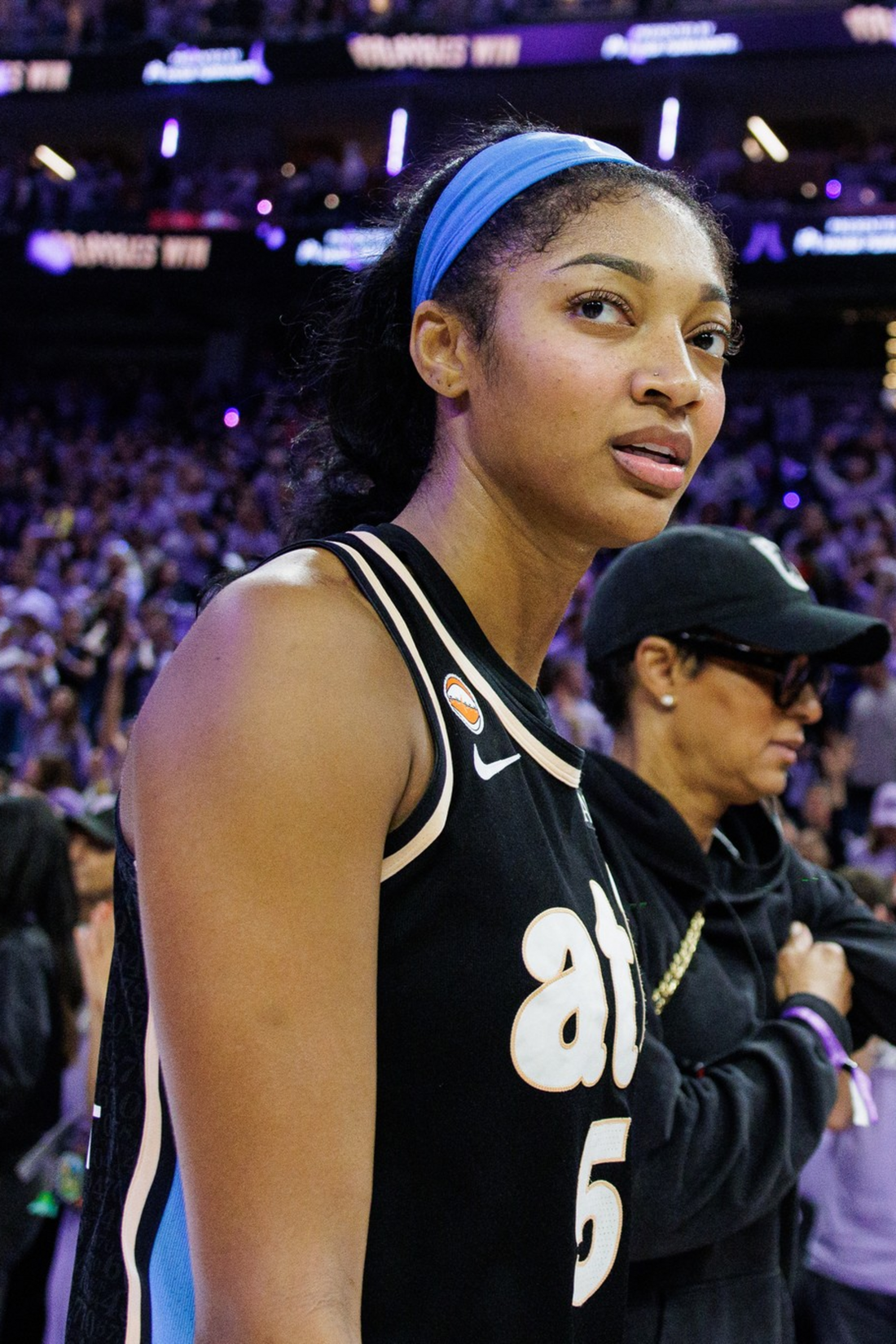 Angel Reese leaves the court after the Atlanta Dream's 2026 WNBA Finals Game 5 defeat