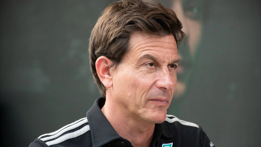 Toto Wolff speaking at a Mercedes Formula 1 media session in 2026