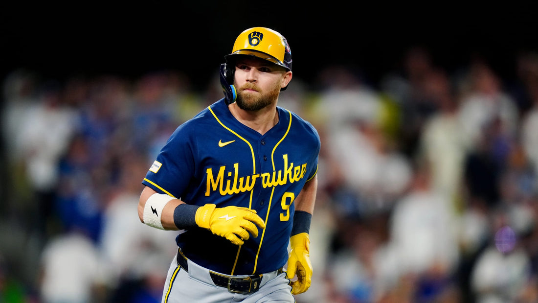 Jake Bauers hits a go-ahead home run for Milwaukee against Los Angeles in the 2026 NLCS