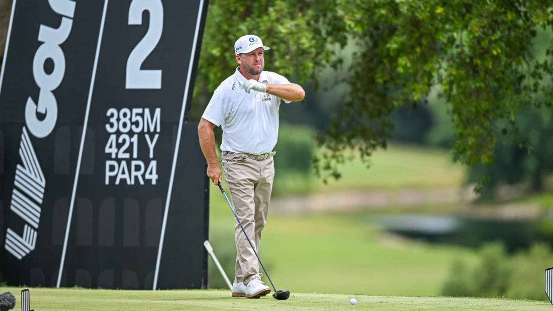 Graeme McDowell playing in a 2026 LIV Golf tournament