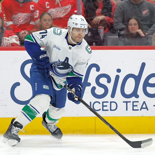 Jake DeBrusk skating for the Vancouver Canucks during the 2025-26 NHL season