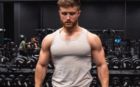Jeff Nippard in a gym during strength training