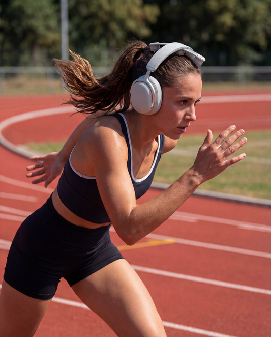 Tempo runner listening to heavy metal while holding a controlled pace