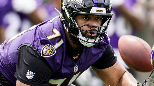 Vega Ioane at center for the Baltimore Ravens in 2026