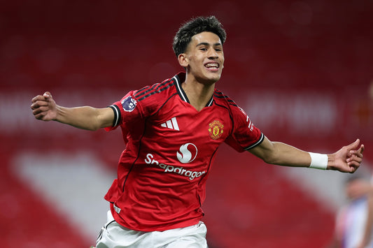 JJ Gabriel celebrating for Manchester United in 2026
