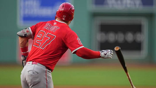 Mike Trout in a Los Angeles Angels uniform