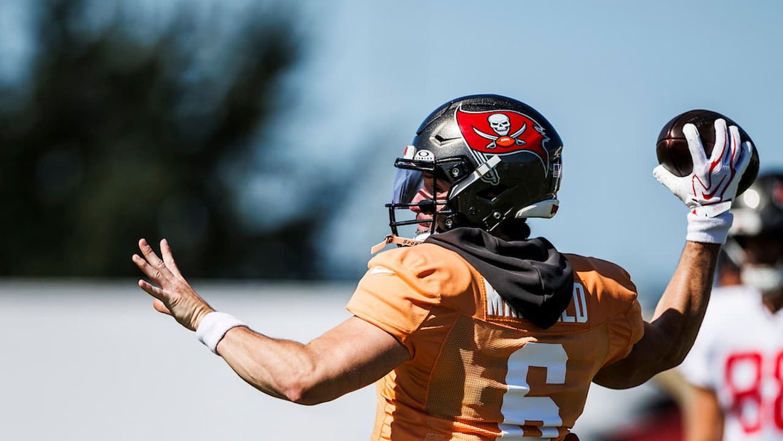 Baker Mayfield at Tampa Bay Buccaneers Week 7 practice in October 2026