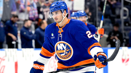 Alexander Romanov wearing New York Islanders blue during the 2026 NHL season