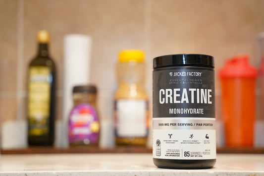 Creatine monohydrate supplement in a gym and nutrition setting