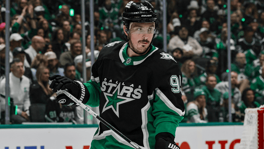Matt Duchene in the Dallas Stars black uniform