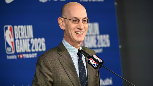 NBA commissioner Adam Silver at a 2026 Berlin basketball press conference