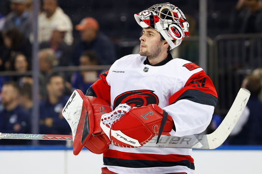 Pyotr Kochetkov in Carolina Hurricanes uniform during the 2026 season