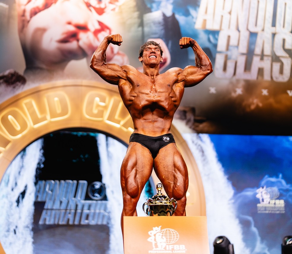 Sam Sulek celebrating his rapid rise from bodybuilding debut to IFBB Pro
