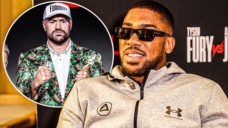 Anthony Joshua and Tyson Fury during the build-up to their December 2026 fight
