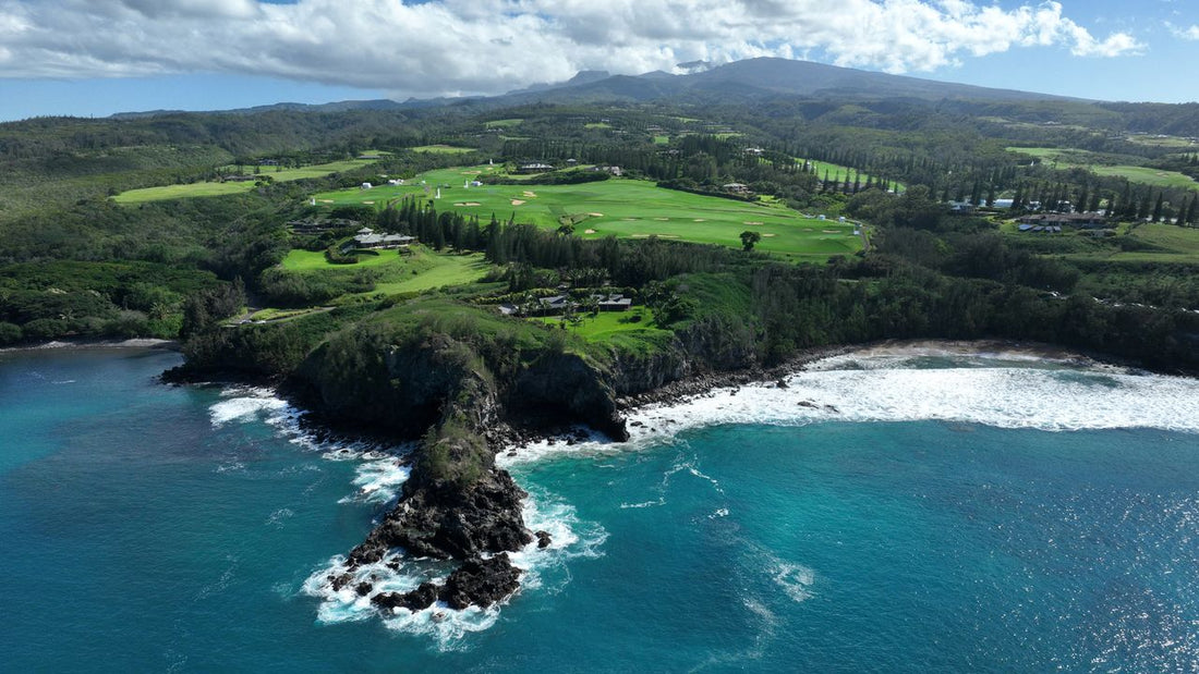 Aerial view of the Plantation Course at Kapalua on Maui