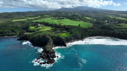 Aerial view of the Plantation Course at Kapalua on Maui