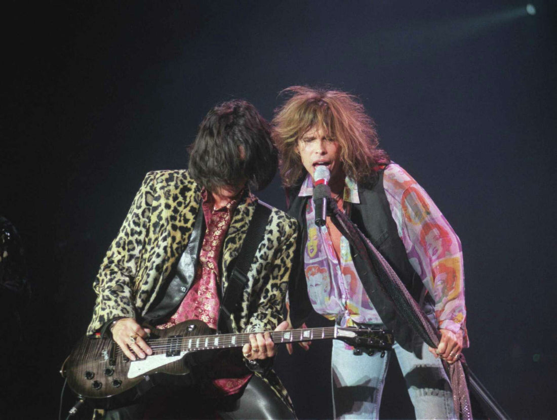 Aerosmith performing live onstage