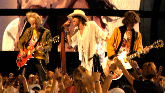 Aerosmith performing live with Steven Tyler and Joe Perry
