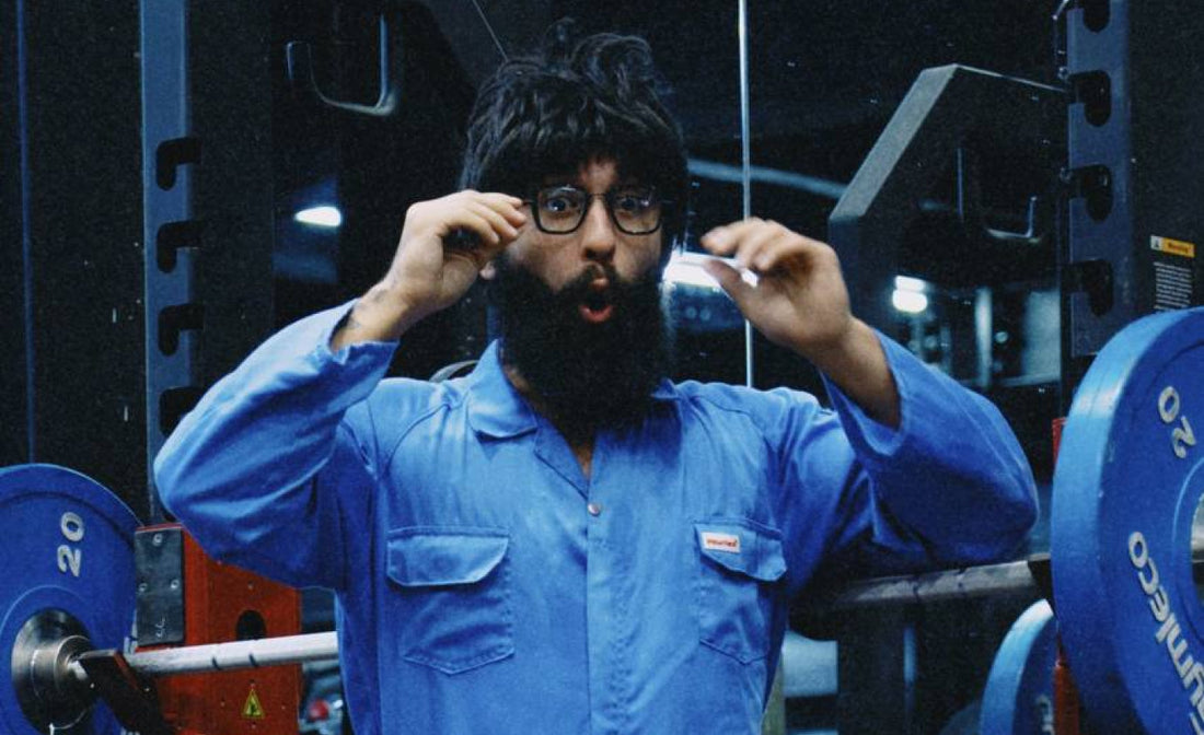Anatoly Powerlifter in his blue gym cleaner disguise