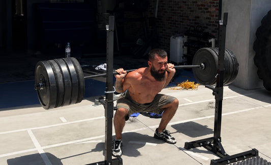 Vladimir Shmondenko training with a barbell