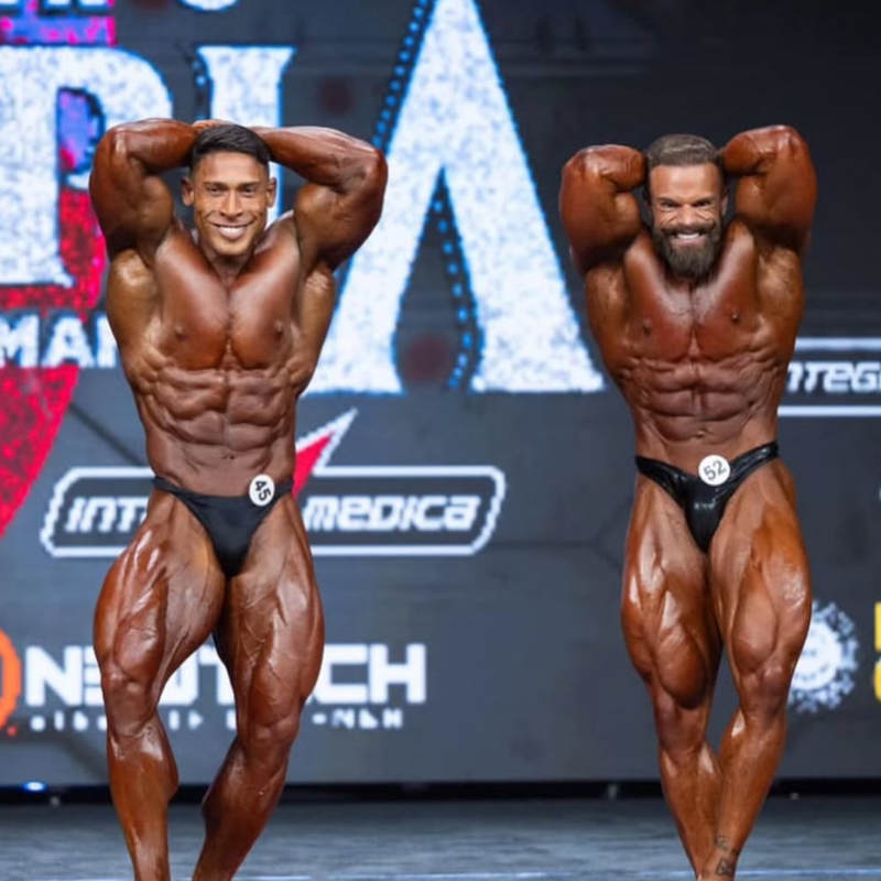 Ramon Dino and Mike Sommerfeld at the Classic Physique Olympia