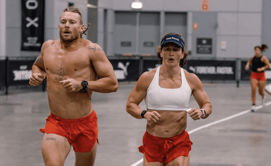 CrossFit champion racing at a HYROX event