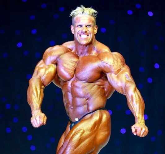 Jay Cutler at the 2009 Mr. Olympia showing his famous quad development