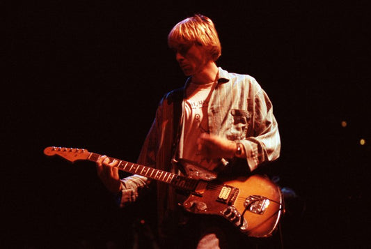 Kurt Cobain performing with Nirvana in Seattle in 1992