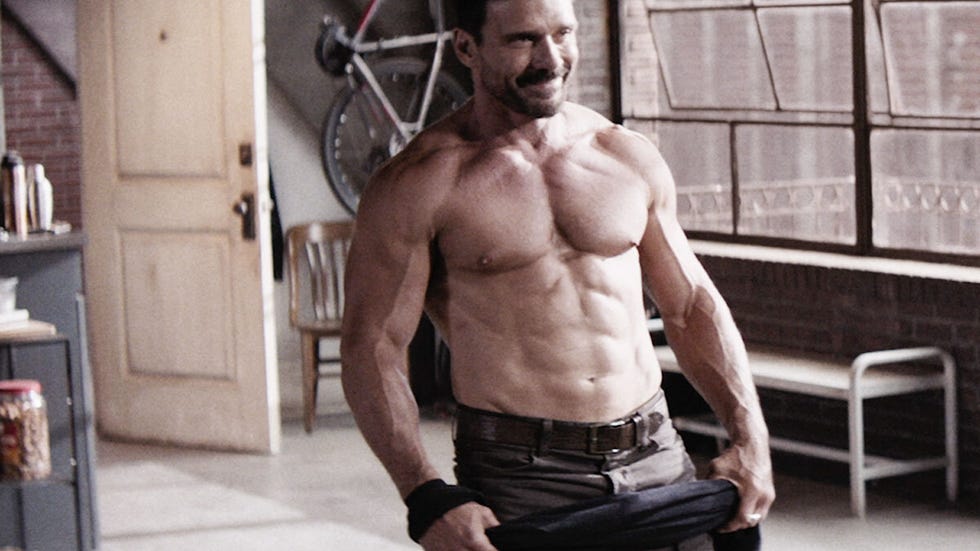 Frank Grillo training at a boxing gym as an example of staying fit over 50