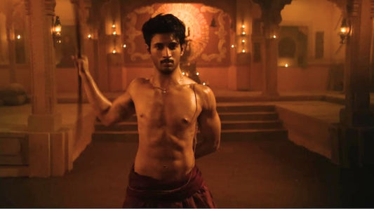 Rohit Saraf in The Revolutionaries showing his action-ready physique