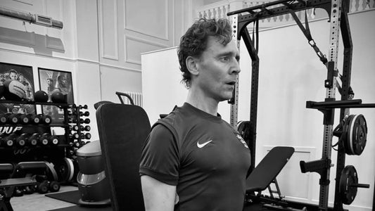Tom Hiddleston training in a gym