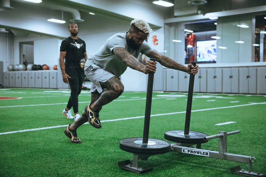 Athlete performing explosive strength and conditioning training