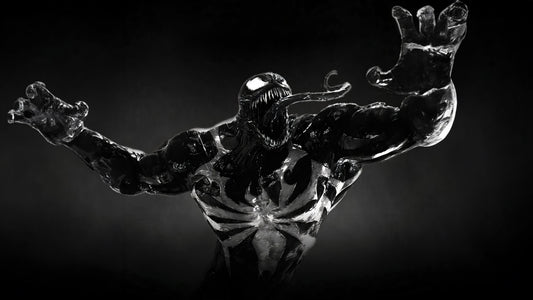 Venom character artwork for a grip and forearm workout article