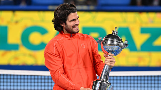 Carlos Alcaraz celebrating during the 2026 Japan Open in Tokyo